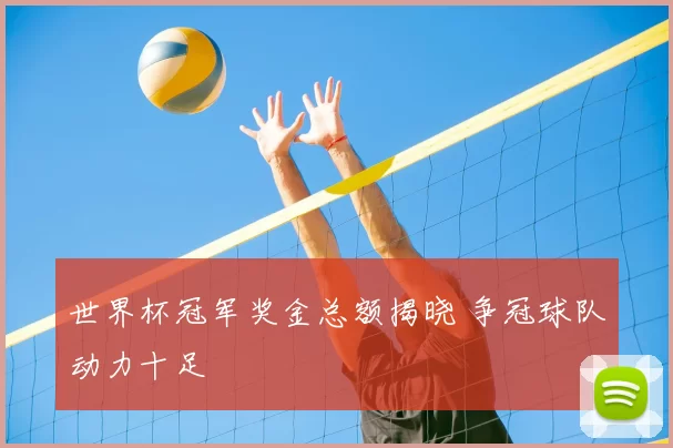 世界杯冠军奖金总额揭晓 争冠球队动力十足