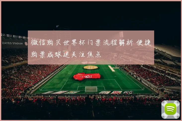 微信购买世界杯门票流程解析 便捷购票成球迷关注焦点
